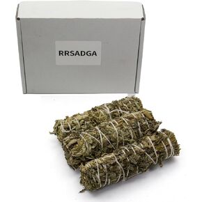 Mugwort Smudge Sticks – 4-Inch Three Pack | Natural Mugwort Bundles for Meditation, Rituals, Space Cleansing, and Spiritual Atmosphere Enhancement in Saudi Arabia