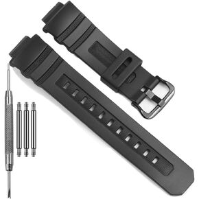 Ruuber Replacement Band Compatible with Casio G Shock AWG-M100 AWGM100B AW-590 G-7700 Watch Strap 10273059 Resin Bracelet in Kuwait