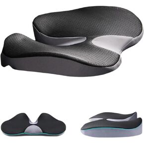 Seat Cushion – Non-Slip Orthopedic Memory Foam Pad for Tailbone, Sciatica & Back Pain Relief, Comfortable Large Pad for Office Chair, Car, Home, Desk Accessories & Travel Use (Large Cushions) in Saudi Arabia