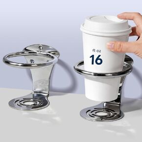 4 Pcs Cup Holders for Boat,Stainless Steel Wall Mounted Cup Holder for Drinks,Black Ring Cup Holder Drink Holder for Marine Boat,Pontoon,Yacht,Truck,RV,Tractor in Kuwait