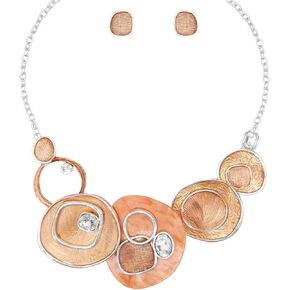 مجموعة مجوهرات بوهو بيان قلادة أقراط للنساء البوهيمي حفلة موسيقية زي الإكسسوار مجوهرات كريستال المينا in Kuwait