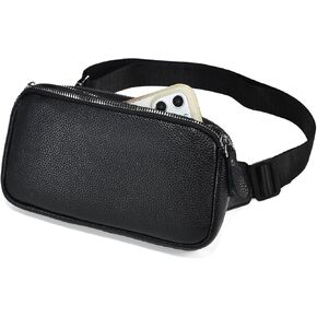 Fanny Pack for Women & Men, Minimalist Waist Bag with Double Zippers, Crossbody Bags with Adjustable Strap & Multi-Purpose for Travel, Gym, Daily Use in Saudi Arabia
