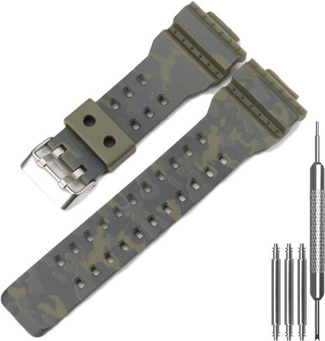 Replacement Watch Strap | Compatible with Casio GD100-1B GA100-1A1 GA110 GA-100C-8ACR | Men’s Wrist Band for GA100 GA-110 GD-120 Series Watch Band in Saudi Arabia