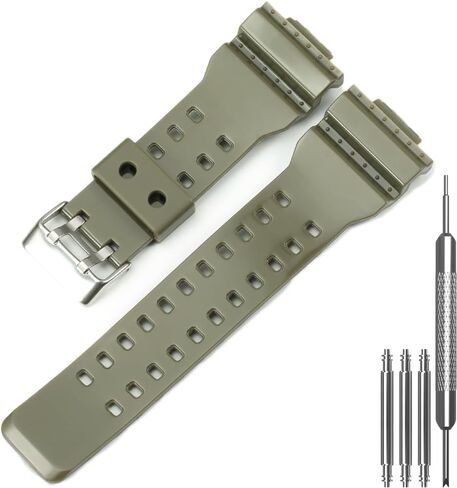Replacement Watch Strap | Compatible with Casio GD100-1B GA100-1A1 GA110 GA-100C-8ACR | Men’s Wrist Band for GA100 GA-110 GD-120 Series Watch Band in Saudi Arabia