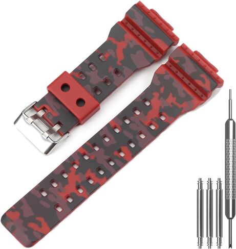 Replacement Watch Strap | Compatible with Casio GD100-1B GA100-1A1 GA110 GA-100C-8ACR | Men’s Wrist Band for GA100 GA-110 GD-120 Series Watch Band in Saudi Arabia