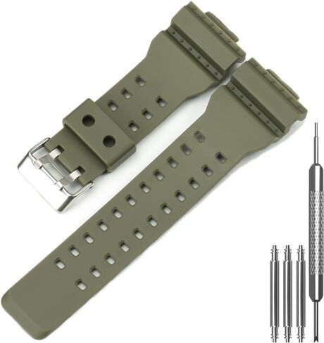 Replacement Watch Strap | Compatible with Casio GD100-1B GA100-1A1 GA110 GA-100C-8ACR | Men’s Wrist Band for GA100 GA-110 GD-120 Series Watch Band in Saudi Arabia