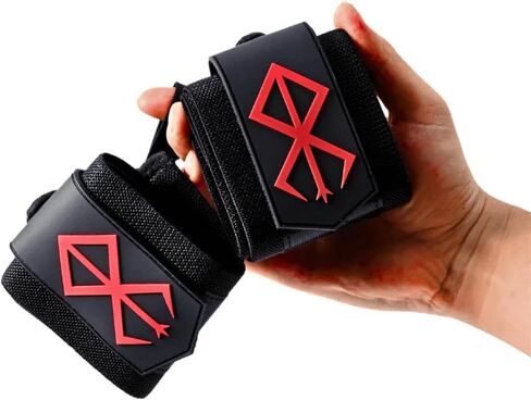 Anime Wrist Wraps Ideal for Weightlifting, Powerlifting, and CrossFit. One Size Fits All. Premium Wrist Support for Gym Workouts in Kuwait
