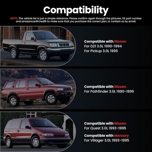 مجموعة من 6 حاقن وقود متوافقة مع Nissan D21 1990-1994 Pathfinder 1990-1995 Quest 1993-1995 Mercury Villager 1993-1995 3.0L,V6 فتحة واحدة 16600-88G10 in Saudi Arabia