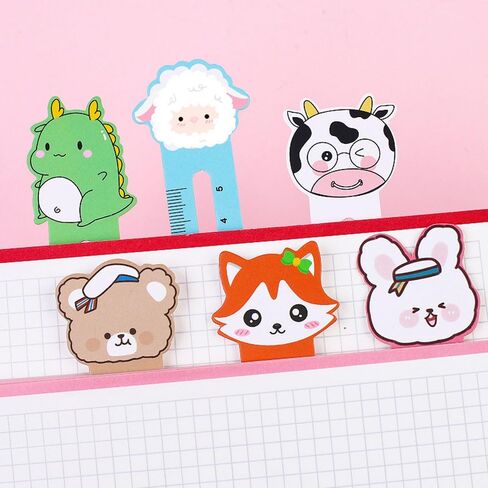 400 Pieces Cute Animal Bookmarks with 10 Different Kawaii Animal Patterns Reading Ruler Style Bookmarks Bulk Page Markers for Women Students Book Lovers Gift School Home Office Supplies in Saudi Arabia