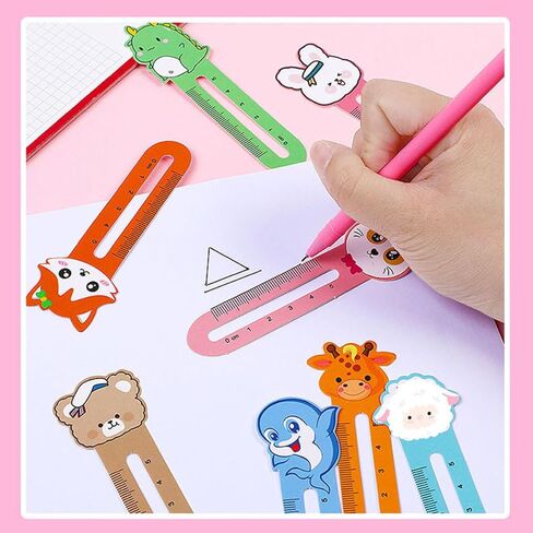 400 Pieces Cute Animal Bookmarks with 10 Different Kawaii Animal Patterns Reading Ruler Style Bookmarks Bulk Page Markers for Women Students Book Lovers Gift School Home Office Supplies in Saudi Arabia