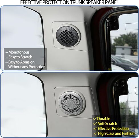 غطاء مزخرف لمكبر الصوت متوافق مع Toyot@ FJ Cruiser 2007-2021، ملحقات شبكة بوق الصوت الخلفي من الفولاذ المقاوم للصدأ، قطعتان in Saudi Arabia
