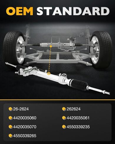 رف وترس توجيه هيدروليكي، متوافق مع 2003-2009 Toyota 4Runner 4.0 4.7 L، FJ Cruiser 4.0L، Lexus GX470 4.7L، نظام التوجيه Rack & Pinion، OE #26-2624 4550339235 4550339265 in Saudi Arabia