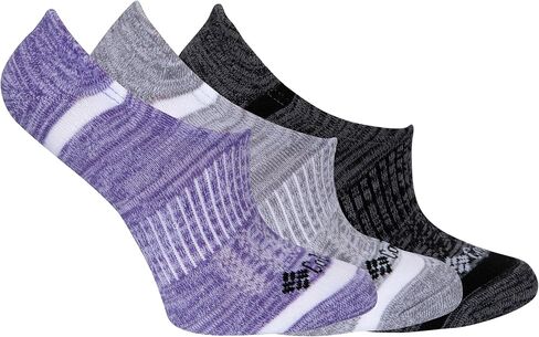 Columbia Women's Space Dye Eclipse Liner Socks 3 Pair, Purple, One Size in Saudi Arabia