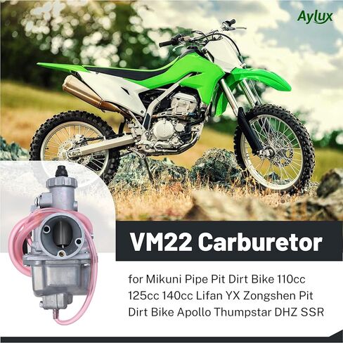 مكربن ​​VM22 26 مم لدراجة Mikuni Pipe Pit Dirt Bike 110cc 125cc 140cc Lifan YX Zongshen Pit Dirt Bike CRF70 XR50 Apollo Thumpstar DHZ SSR مع مدخل فلتر الهواء in Kuwait
