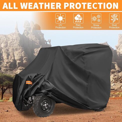 غطاء X AUTOHAUX UTV لقائد Can-am XT XT-P x MR مقاوم للماء جنبًا إلى جنب غطاء خارجي للحماية من المطر والشمس باللون الأسود 133.86 بوصة × 63.78 بوصة × 74.02 بوصة (الطول * العرض * الارتفاع) in Saudi Arabia