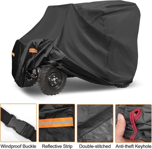 غطاء X AUTOHAUX UTV لقائد Can-am XT XT-P x MR مقاوم للماء جنبًا إلى جنب غطاء خارجي للحماية من المطر والشمس باللون الأسود 133.86 بوصة × 63.78 بوصة × 74.02 بوصة (الطول * العرض * الارتفاع) in Saudi Arabia