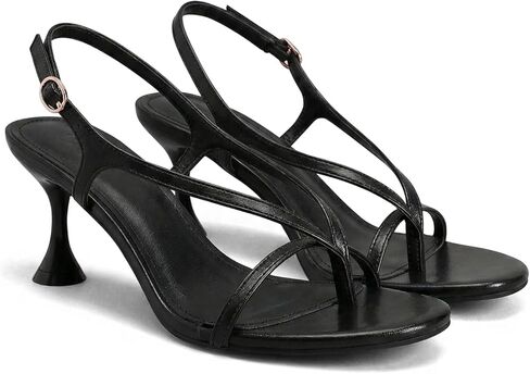 Coutgo إمرأة Slingback هريرة الكعوب الوجه بالتخبط المفتوحة تو ثونغ الصنادل الكاحل حزام الصيف اللباس الأحذية in Kuwait