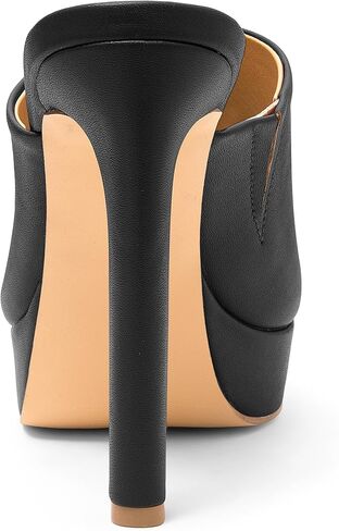 Women's Platform Stiletto Heels Sandals Round Open Toe High Heeled Sandals Slip On Slides Dress Party Wedding Shoes in Saudi Arabia