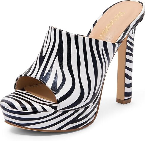 Women's Platform Stiletto Heels Sandals Round Open Toe High Heeled Sandals Slip On Slides Dress Party Wedding Shoes in Saudi Arabia