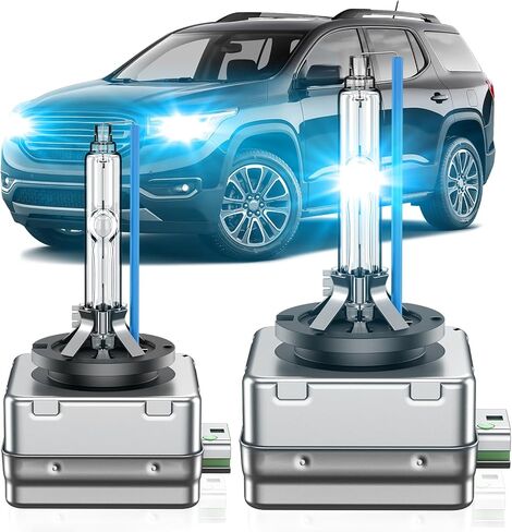 D3S HID Bulb Fit for GMC 2015-2020 Yukon XL Denali 2013-2019 Acadia 13587843 OEM 35W Projector D3S Xenon Headlight Bulbs Replace, 8000K Blue Super Bright D3SC1 Bi-Xenon Light, Pack of 2 in Saudi Arabia