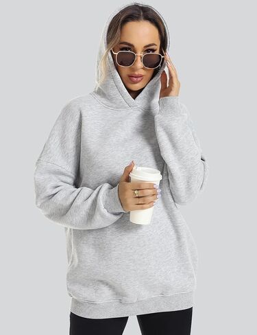 ROYLAMP Womens Oversized Hoodies Pullover Fleece Long Sleeve Hooded Sweatshirts Casual Fall Winter Outfits Tops in Kuwait