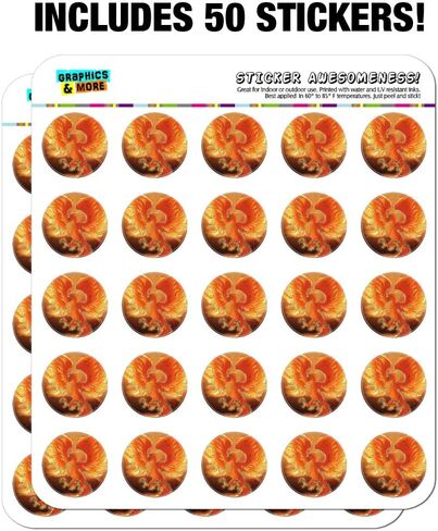 طائر الفينيق يرتفع من اللهب 1 "مخطط التقويم سكرابوكينغ صياغة ملصقات واضحة in Kuwait