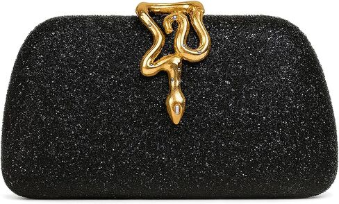 Evening Clutch for Women with Snake Metal Clasp, Detachable Chain Strap, Wedding Guest Purse, Party & Formal Clutch in Saudi Arabia