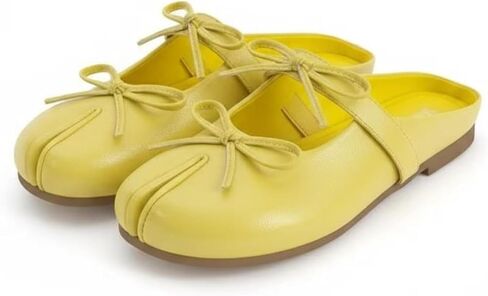 ZQW Ballet Flats for Women Tabi Shoes Bow Mary Jane Strap Mules Split Toe Fashion Slides for Everyday Wear Comfortable in Saudi Arabia