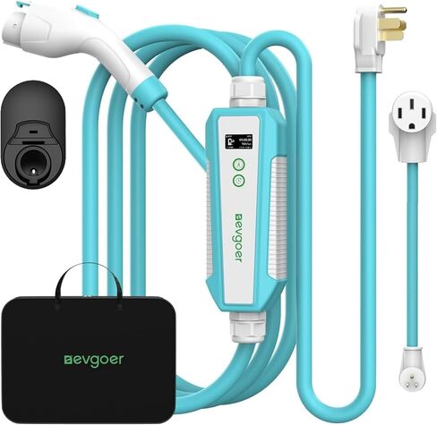 EV Charger for Tesla, Level 1 EV Charger 15Amp 110V, Schedule Time and Adjust Current Connector with NEMA 5-15 Plug 16.4ft Charging Cable, Compatible with All Tesla Model 3/Y/X/S/Cybertruck in Saudi Arabia