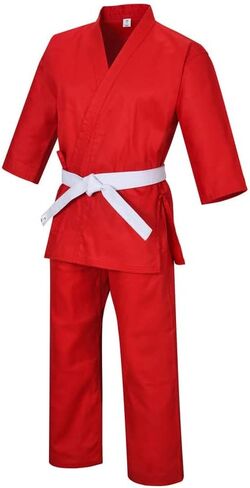 زي كاراتيه جي للأطفال والكبار متوسط ​​الوزن للفنون القتالية للطلاب معدات الكاراتيه مع حزام أبيض مجاني لزي الكاراتيه in Kuwait