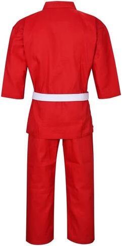 زي كاراتيه جي للأطفال والكبار متوسط ​​الوزن للفنون القتالية للطلاب معدات الكاراتيه مع حزام أبيض مجاني لزي الكاراتيه in Kuwait