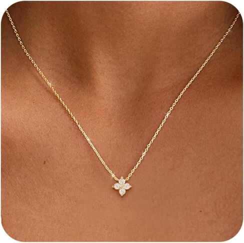 جوهرة الميلاد القلائد الذهبية للنساء لذيذ غير تشويه 14K الذهب مطلي الماس قلادة مكعب زركونيا قلادة القلائد النساء الذهب العصرية مجوهرات وصيفه الشرف عيد ميلاد هدية عيد الميلاد in Kuwait