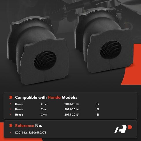 A-Premium 2 x Rear To Frame Sway Bar Bushing Kit, Compatible with Honda Civic 2013 2014 2015 in Saudi Arabia
