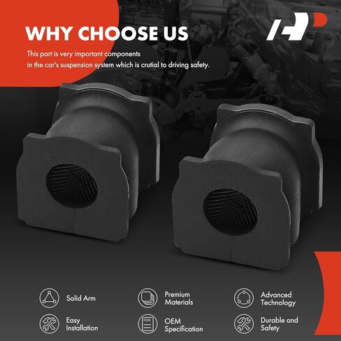 A-Premium 2 x Rear To Frame Sway Bar Bushing Kit, Compatible with Honda Civic 2013 2014 2015 in Saudi Arabia