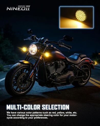 NINEO Motorcycle 1156 LED إشارات الانعطاف، وميض كهرماني ساطع، كنماذج أصلية بنمط رصاصة 2 بوصة، مصابيح LED خلفية، متوافقة مع معظم الدراجات النارية العائلية، حزمة من 2 in Kuwait