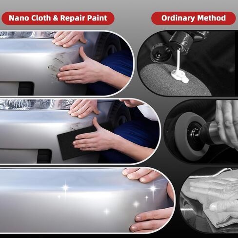 Nano Sparkle Cloth Car Scratch Remover 6PCS, Multi-Purpose Nano Magic Cloth Easily Removes Light Scratches, Swirls and Water Spots in Kuwait