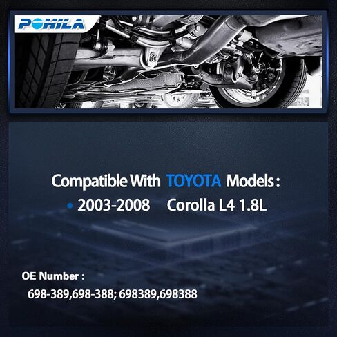 2 × مفصل التوجيه الأمامي الأيسر والأيمن ومجموعة محور تحمل العجلة لسيارة Toyota Corolla 2003 2004 2005 2006 2007 2008 L4 1.8L FWD, 698-389 698-388، السائق الأمامي وجانب الركاب in Saudi Arabia