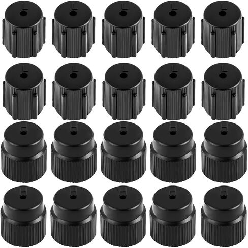 20PCS Car AC Service Valve Cap Kit, High 16mm Pressure & Low 13mm Pressure Vehicle Air Conditioning Sealing Caps, Leak-Proof AC Valve Core Covers, Universal Automotive Accessories in Saudi Arabia