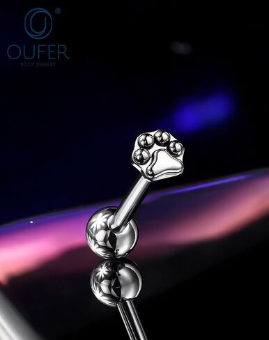 OUFER G23 التيتانيوم 14 جرام حلقات اللسان، مجوهرات ثقب اللسان الملولبة داخليًا، مجوهرات ثقب اللسان للنساء والرجال in Saudi Arabia