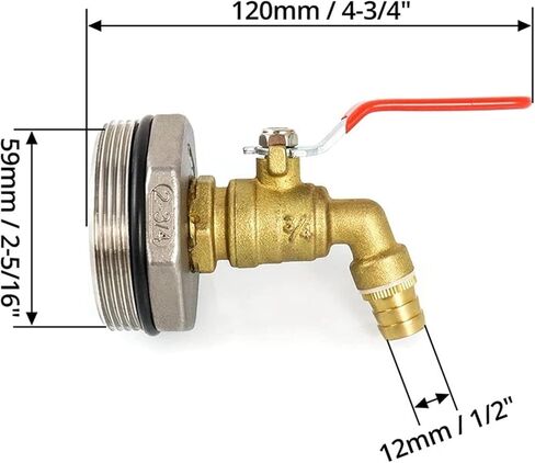 2 Inch Drum Faucet Brass Barrel Faucet with EPDM Gasket in Saudi Arabia
