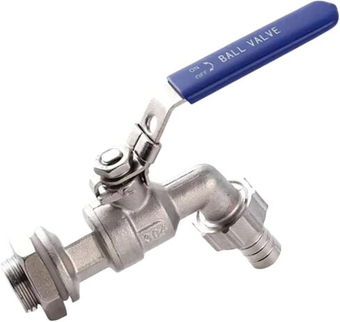 Stainless Steel Ball Valve - 1/2 Inch Weldless Bulkhead Bibcock in Saudi Arabia