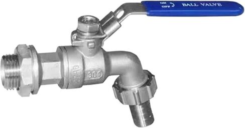 Stainless Steel Ball Valve - 1/2 Inch Weldless Bulkhead Bibcock in Saudi Arabia