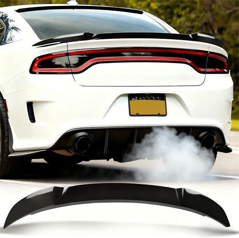 Rear Spoiler Compatible with 2011-2022 Charger GT/RT/SE/SRT/SXT 4 Door Sedan Model Hellcat Style Rear Trunk Ducktail Lip Wing Matte Black in Saudi Arabia
