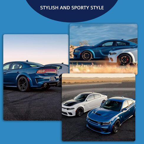 سبويلر خلفي متوافق مع شاحن 2011-2022 GT/RT/SE/SRT/SXT ذو 4 أبواب سيدان طراز Hellcat طراز Hellcat الخلفي وجناح الشفاه ذو ذيل البط باللون الأسود غير اللامع in Kuwait