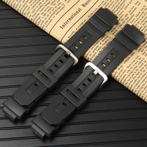 Ruuber Replacement Band Compatible with Casio G Shock AWG-M100 AWGM100B AW-590 G-7700 Watch Strap 10273059 Resin Bracelet in Kuwait