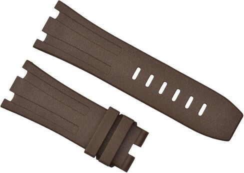 حزام مطاطي Ewatchparts مقاس 28 مم متوافق مع ساعة Audemars Piguet Royal Oak Offshore مقاس 42 مم باللون البني in Saudi Arabia