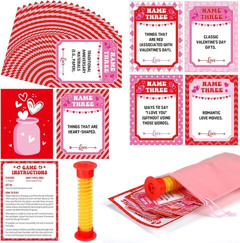 مجموعة بطاقات Harloon Christmas 5 Second Game Set تتضمن 100 قطعة من بطاقات الأسئلة باللون الأحمر والأخضر و5 ساعات رملية ثانية وحقيبة برباط حمراء لألعاب العائلة الليلية ومستلزمات حفلات عيد الميلاد in Saudi Arabia