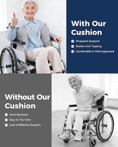 وسادة دعم جانبية للكرسي المتحرك لدعم الجانب الخلفي للكرسي المتحرك لتخفيف الضغط، وسادة إسفينية لتحسين وضعية الجلوس، ومساعدة كبار السن، وإكسسوارات الكراسي المتحركة، وسائد جانبية للكراسي. in Kuwait