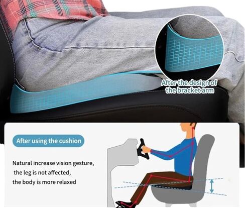 Seat Cushion – Non-Slip Orthopedic Memory Foam Pad for Tailbone, Sciatica & Back Pain Relief, Comfortable Large Pad for Office Chair, Car, Home, Desk Accessories & Travel Use (Large Cushions) in Saudi Arabia