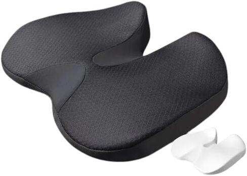 Seat Cushion – Non-Slip Orthopedic Memory Foam Pad for Tailbone, Sciatica & Back Pain Relief, Comfortable Large Pad for Office Chair, Car, Home, Desk Accessories & Travel Use (Large Cushions) in Saudi Arabia